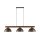 Lampe à suspendre 118 cm de long H : max. 115 cm bois métal 3x E27