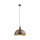 Lampe à suspendre métal bois brun ronde Ø 33,5 cm H : max. 1,7 m