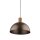 Lampe à suspendre métal bois brun ronde Ø 33,5 cm H : max. 1,7 m
