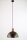 Lampe à suspendre métal bois brun ronde Ø 33,5 cm H : max. 1,7 m