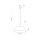 Lampe à suspendre métal bois brun ronde Ø 33,5 cm H : max. 1,7 m