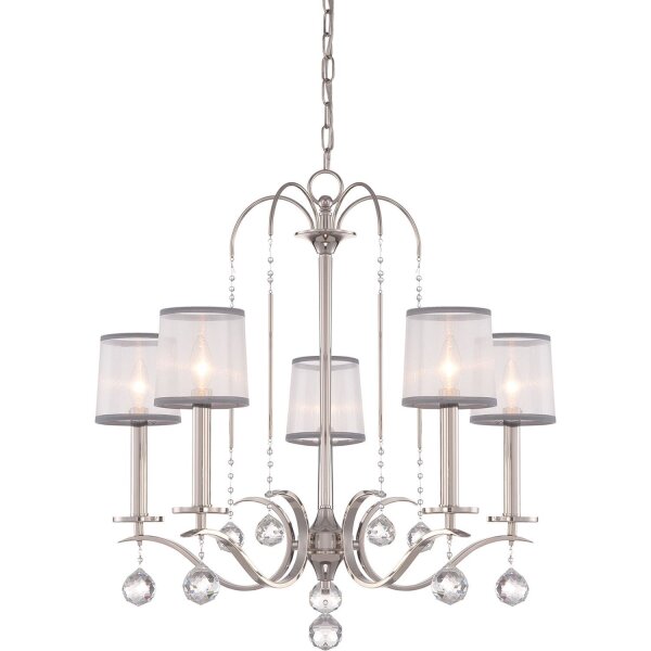 Lustre TAZIA en argent antique lampe à raccourcir