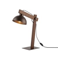 Lampe de table articulée 52 cm de haut bois...
