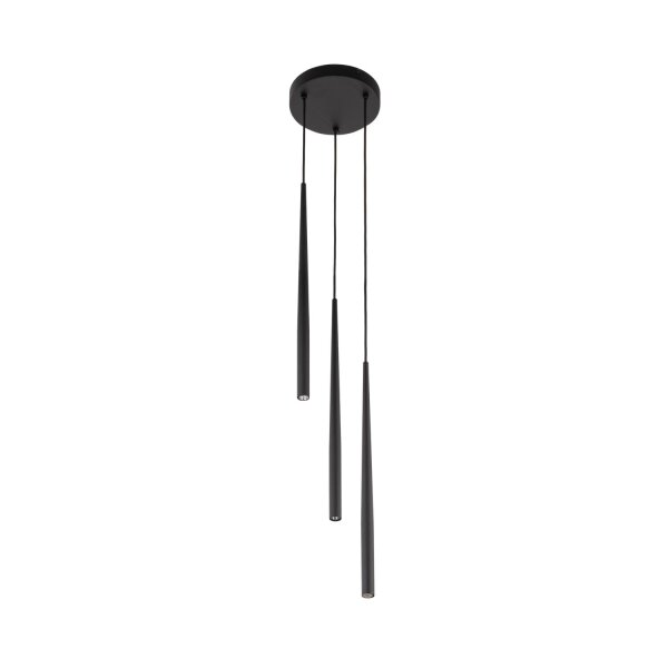 Suspension Noir Ø 20 cm ajustable G9 3-flamme