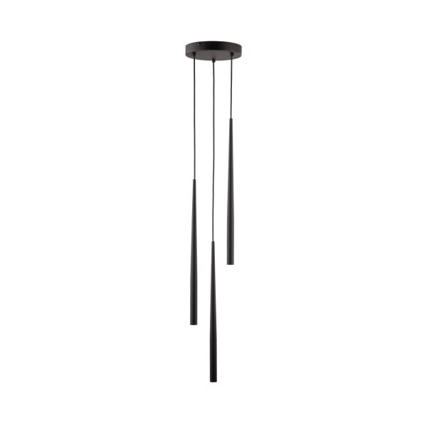 Suspension Noir Ø 20 cm ajustable G9 3-flamme