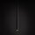 Suspension noire en métal Ø 5,2cm étroite réglable en hauteur