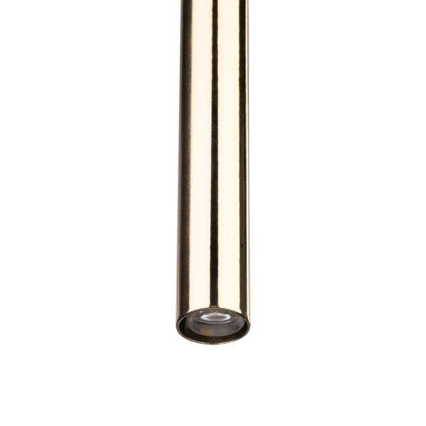 Lampe à suspendre métal Ø 5,2 cm noir or G9 réglable en hauteur