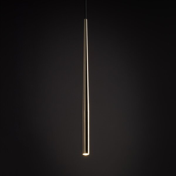 Lampe à suspendre métal Ø 5,2 cm noir or G9 réglable en hauteur