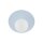 Lampe pour chambre denfant verre métal G9 ronde Ø 25 cm bleu clair blanc