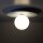 Lampe pour chambre denfant verre métal G9 ronde Ø 25 cm bleu clair blanc