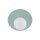 Lampe de plafond chambre denfant ronde Ø25cm métal verre G9 menthe blanche