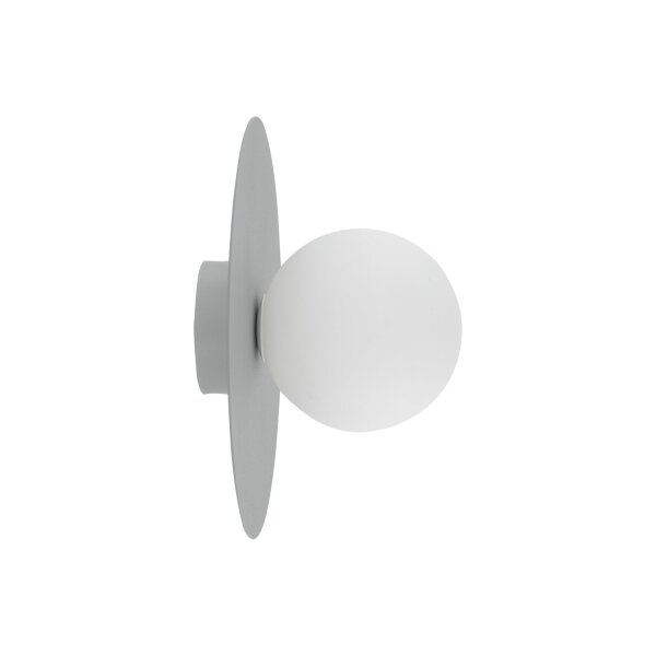Lampe pour chambre denfant Plafond Gris Blanc Métal Verre Ø 25 cm G9