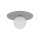 Lampe pour chambre denfant Plafond Gris Blanc Métal Verre Ø 25 cm G9