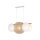 Suspension tissu bois métal 80 cm long 3x E27 IAN