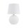 Lampe de table Blanc 60 cm de haut Ø 38 cm Verre Tissu DOLORES