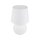 Lampe de table Blanc 60 cm de haut Ø 38 cm Verre Tissu DOLORES