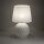 Lampe de table Blanc 60 cm de haut Ø 38 cm Verre Tissu DOLORES