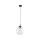 Suspension verre L : 25 cm H : max. 175 cm réglable E27