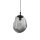 Lampe à suspendre verre fumé E27 L : 25 cm H : max. 175 cm Noir Gris