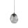 Lampe à suspendre verre fumé E27 L : 25 cm H : max. 175 cm Noir Gris
