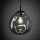 Lampe à suspendre verre fumé E27 L : 25 cm H : max. 175 cm Noir Gris