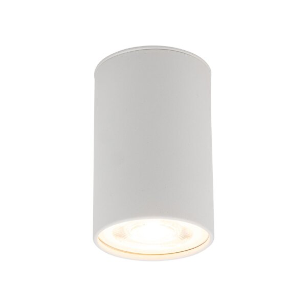 Plafonnier Blanc Métal GU10 Ø 5 cm rond H : 8 cm petit