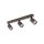 Plafonnier 3 flammes métal brun 60 cm GU10 orientable