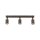 Plafonnier 3 flammes métal brun 60 cm GU10 orientable