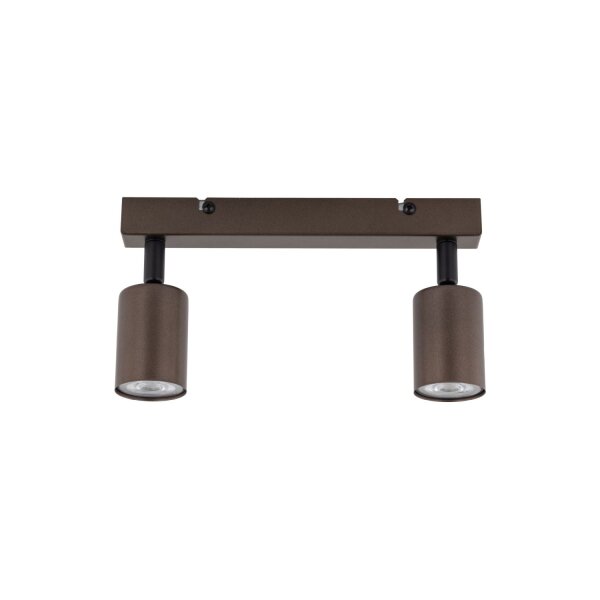 Spot de plafond métal brun 39 cm petit GU10 2 flammes LIDIA