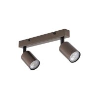 Spot de plafond m&eacute;tal brun 39 cm petit GU10 2...
