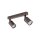 Spot de plafond métal brun 39 cm petit GU10 2 flammes LIDIA