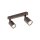 Spot de plafond métal brun 39 cm petit GU10 2 flammes LIDIA