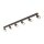 Spot de plafond 127 cm de long 6-flamme métal brun GU10