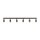 Spot de plafond 127 cm de long 6-flamme métal brun GU10