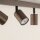 Spot de plafond 127 cm de long 6-flamme métal brun GU10