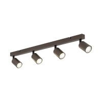 Plafonnier 4 flammes 83cm long métal ajustable...