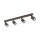 Plafonnier 4 flammes 83cm long métal ajustable brun GU10