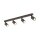 Plafonnier 4 flammes 83cm long métal ajustable brun GU10