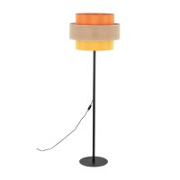 Lampadaire Salon 159cm petit tissu jute métal E27...