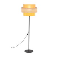 Lampadaire Salon 159cm petit tissu jute métal E27...