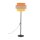 Lampadaire Salon 159cm petit tissu jute métal E27 multicolore