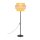 Lampadaire Salon 159cm petit tissu jute métal E27 multicolore