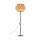 Lampadaire Salon 159cm petit tissu jute métal E27 multicolore