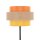 Lampadaire Salon 159cm petit tissu jute métal E27 multicolore