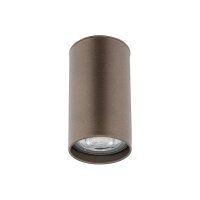 Spot de plafond brun m&eacute;tal GU10 &Oslash; 5 cm H :...