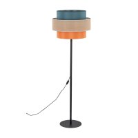 Lampadaire petit 159 cm E27 Color&eacute; Tissu Jute...