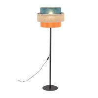 Lampadaire petit 159 cm E27 Coloré Tissu Jute...
