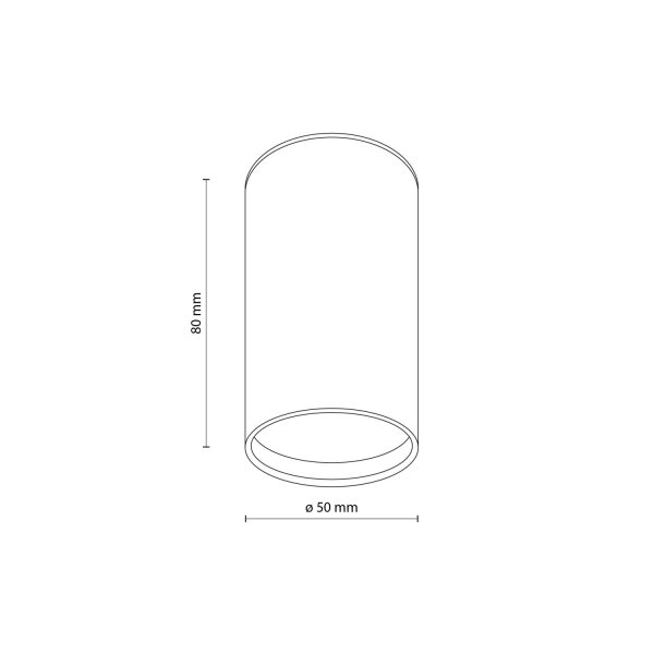 Plafonnier en métal doré GU10 Ø 5 cm H : 8 cm petit modèle apparent