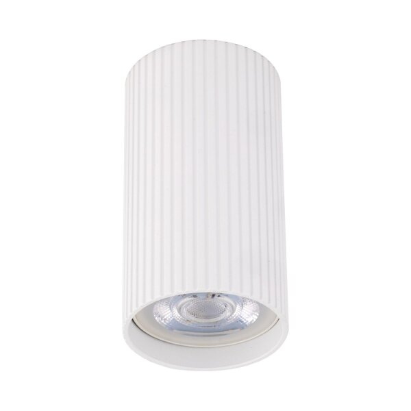 Spot de plafond blanc métal GU10 Ø 5,5 cm H : 10 cm petit apparent
