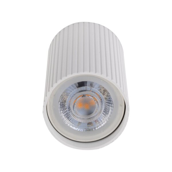 Spot de plafond blanc métal GU10 Ø 5,5 cm H : 10 cm petit apparent